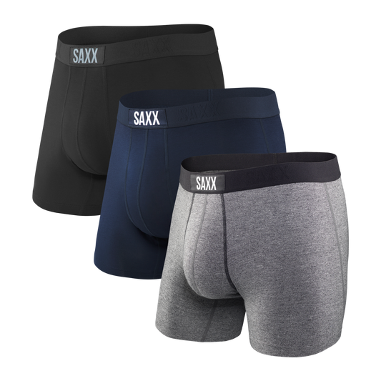 Saxx Men's 3-Pack Vibe Boxer Briefs