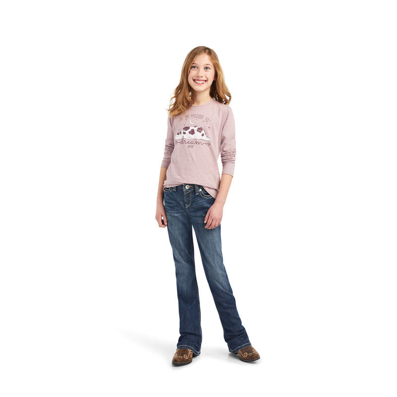 Ariat Girls Dreamin Mood Shirt Nostalgia Rose