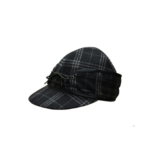 Crown Cap Railroad Plaid Print Cap - Multiple Color Combinations
