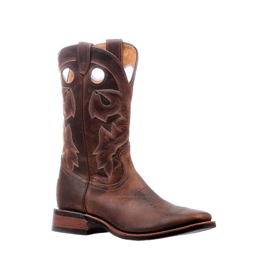Boulet Men's Wide Square Toe Western Boots - Laid Back Tan Spice