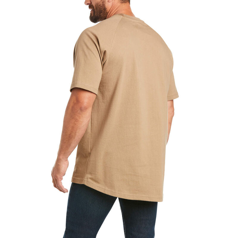 Ariat Men's Rebar Cotton Strong Short Sleeve T-Shirt - Khaki