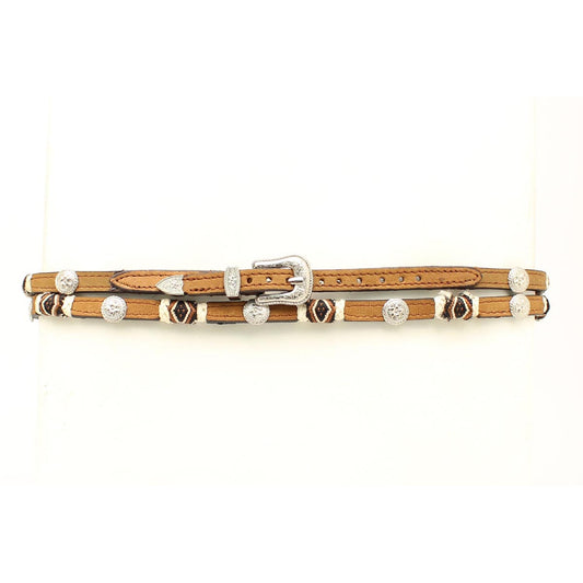 Twister Leopard Print Hat Band-Brown