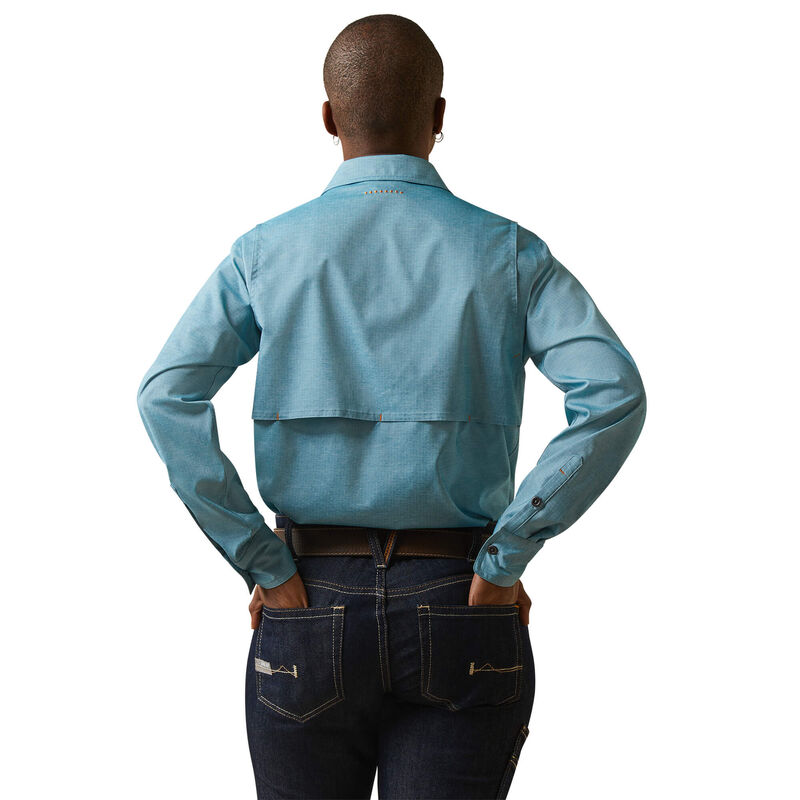 Ariat Women's Rebar Made Tough VentTEK DuraStretch Work Shirt - Larkspur Heather