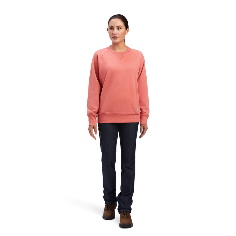 Ariat Womens Rebar Workman Washed Fleece Sweatshirt