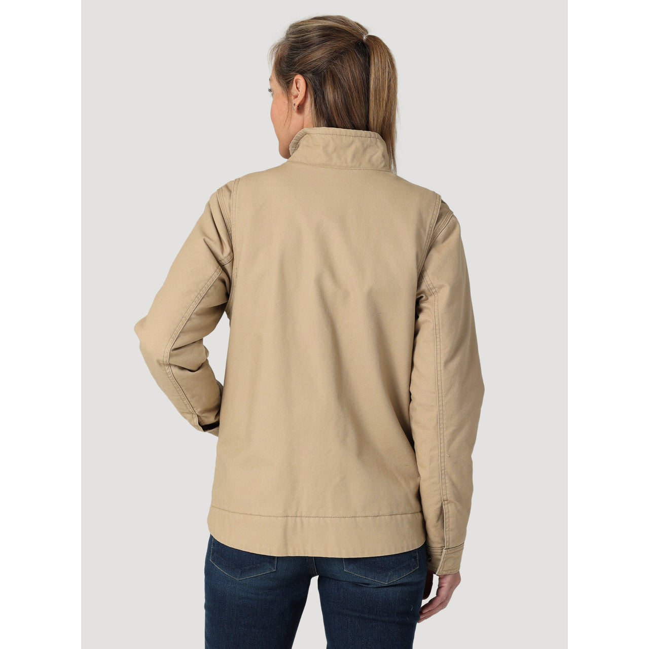 Wrangler Women's RIGGS Tough Layers Sherpa Lined Canvas Jacket - Golden Khaki