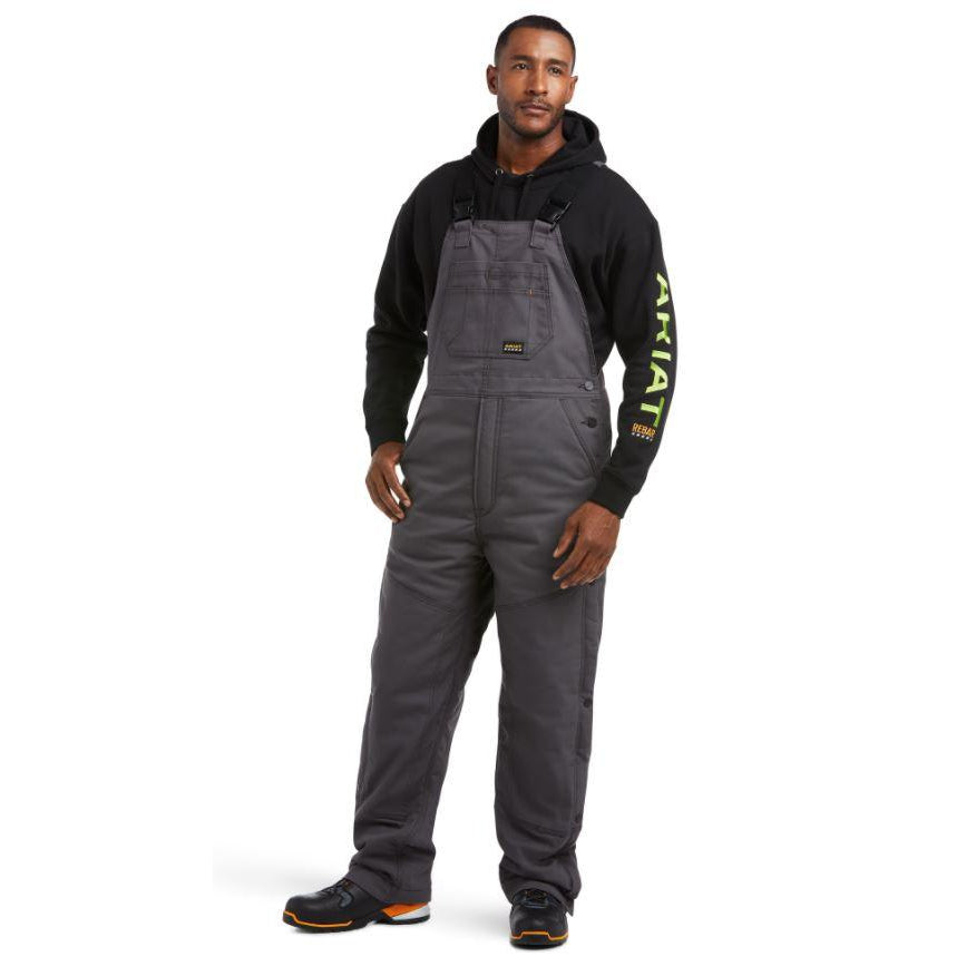 Ariat Men's Rebar DuraCanvas Insulated Bib Coveralls - Grey