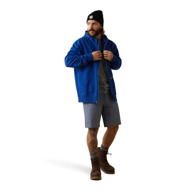 Ariat Mens Rebar Workman Full Zip Hood Royal Blue
