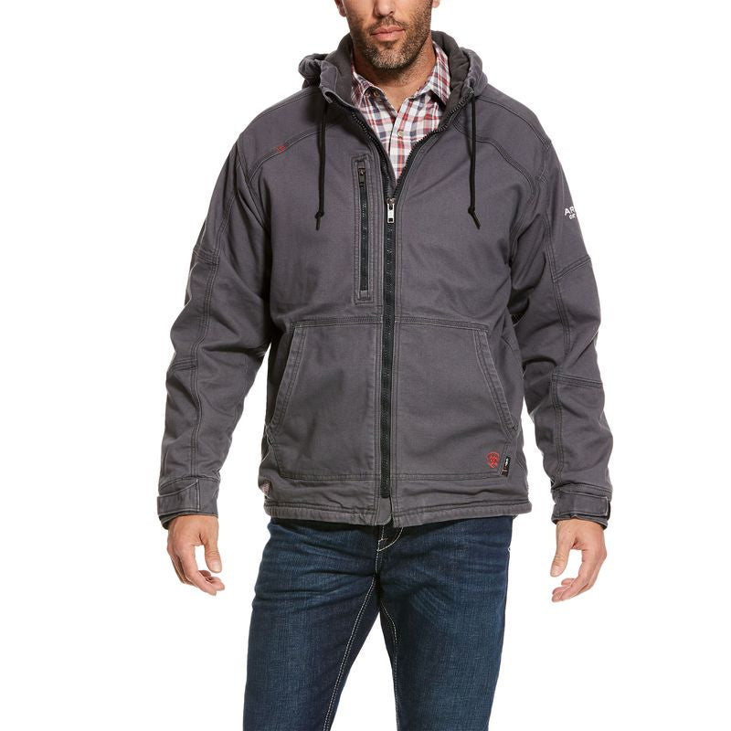 Ariat Men's FR DuraLight Stretch Canvas Jacket - Iron Gray