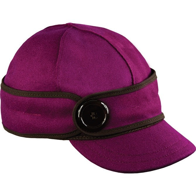 Stormy Kromer Cap - The Button Up - RASPBERRY / 7